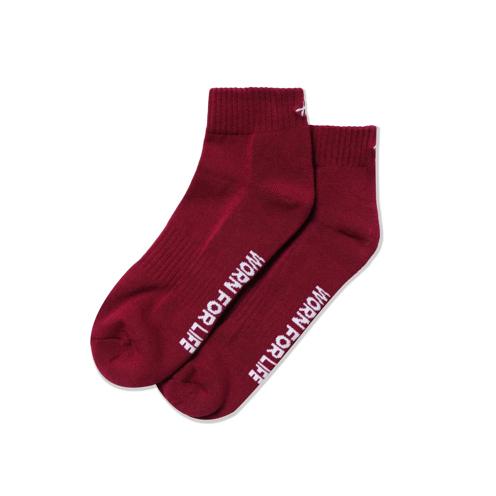 Half Sign Socks Red Low
